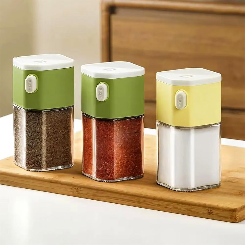 200ml Sealing Bottle Durable Spice Storage Practical Salt Shaker Safe Sealed Multi-function Press-to-dispense Convenient 1PC