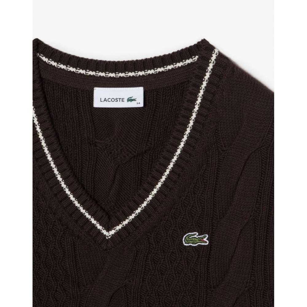 Lacoste Female Tipping Point Cable Vest Af712e 54nf 04b