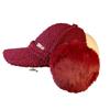 Winter New Style Lamb Wool Empty Top Baseball Hat for Women Thickened Warm and Versatile Letter Embroidered Peaked Cap