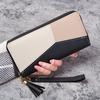 Cartera con Cremallera de Moda Cartera Larga para Dama Bolso Tote Portatarjetas Monedero Cartera de Cuero PU Cartera