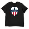 Atletico Ottawa Fotboll Kanada Sport T-shirt blå lås anpassade bomull herr t-shirts enfärgade svarta t-shirts män