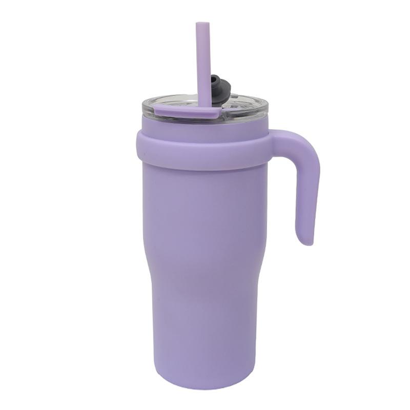 Vacuum 50Oz Big Mac Car Cup Men'S New Thermos Cup Double Layer With Straw With Handle Bingba Cup