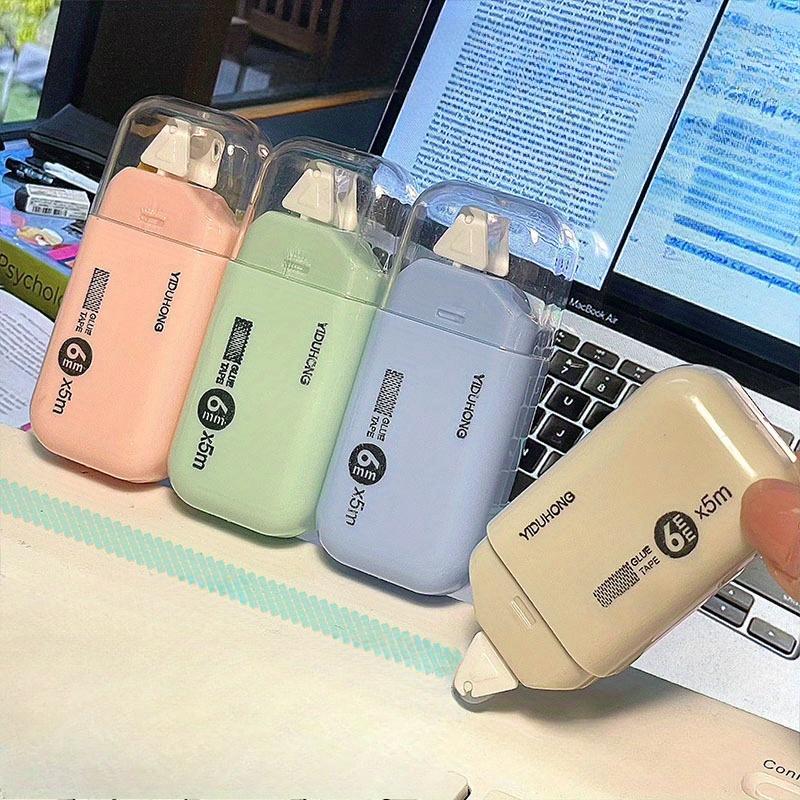 4pcs Easy Tear Double-Sided Adhesive Dot Tape, Total Length 5m, for Scrapbooking, Collage and Photo Albums - Ideal for School and Office Supplies