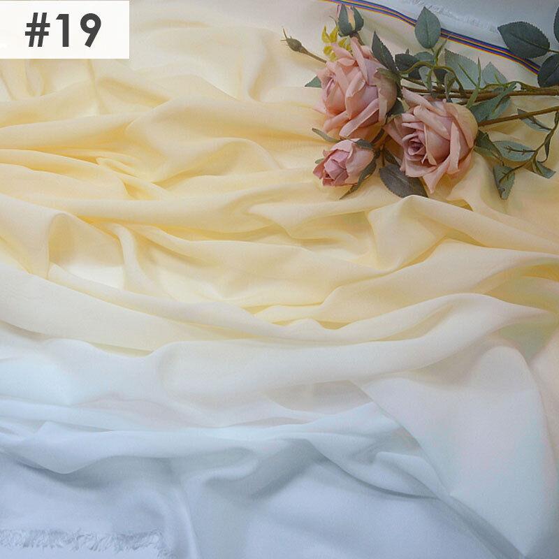 Gradient Color Rainbow Chiffon Fabric Scarf Sewing Craft DIY Ancient Style Hanfu Dress Stage Costume Decor Clothing Supplies