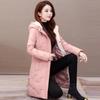 Women's Mid-Length Korean Style Down Jacket - Hooded, Thickened, Warm 90% White Duck Down Winter Coat