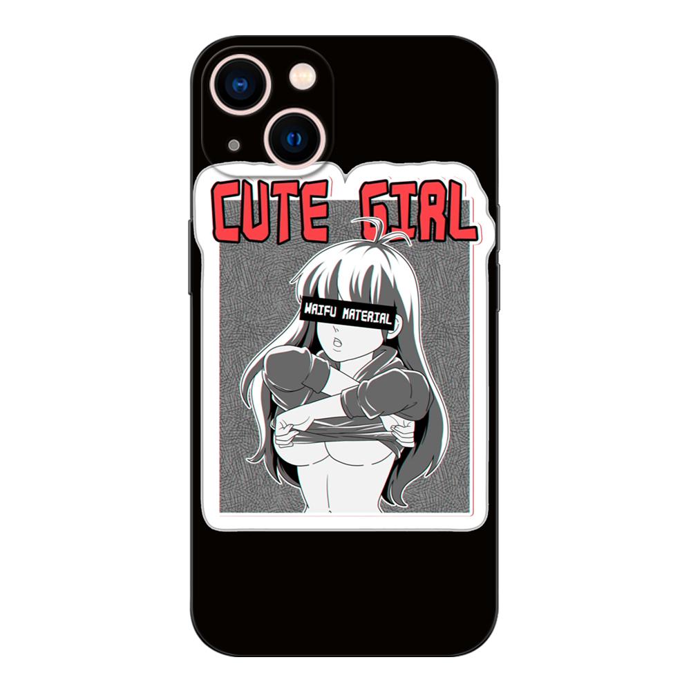 Schwarze TPU-Hülle für Motorola Edge 20 Lite Pro 2021 S Moto E20 E30 E40 E7 4G G 5G Plus Waifu Girl Anime