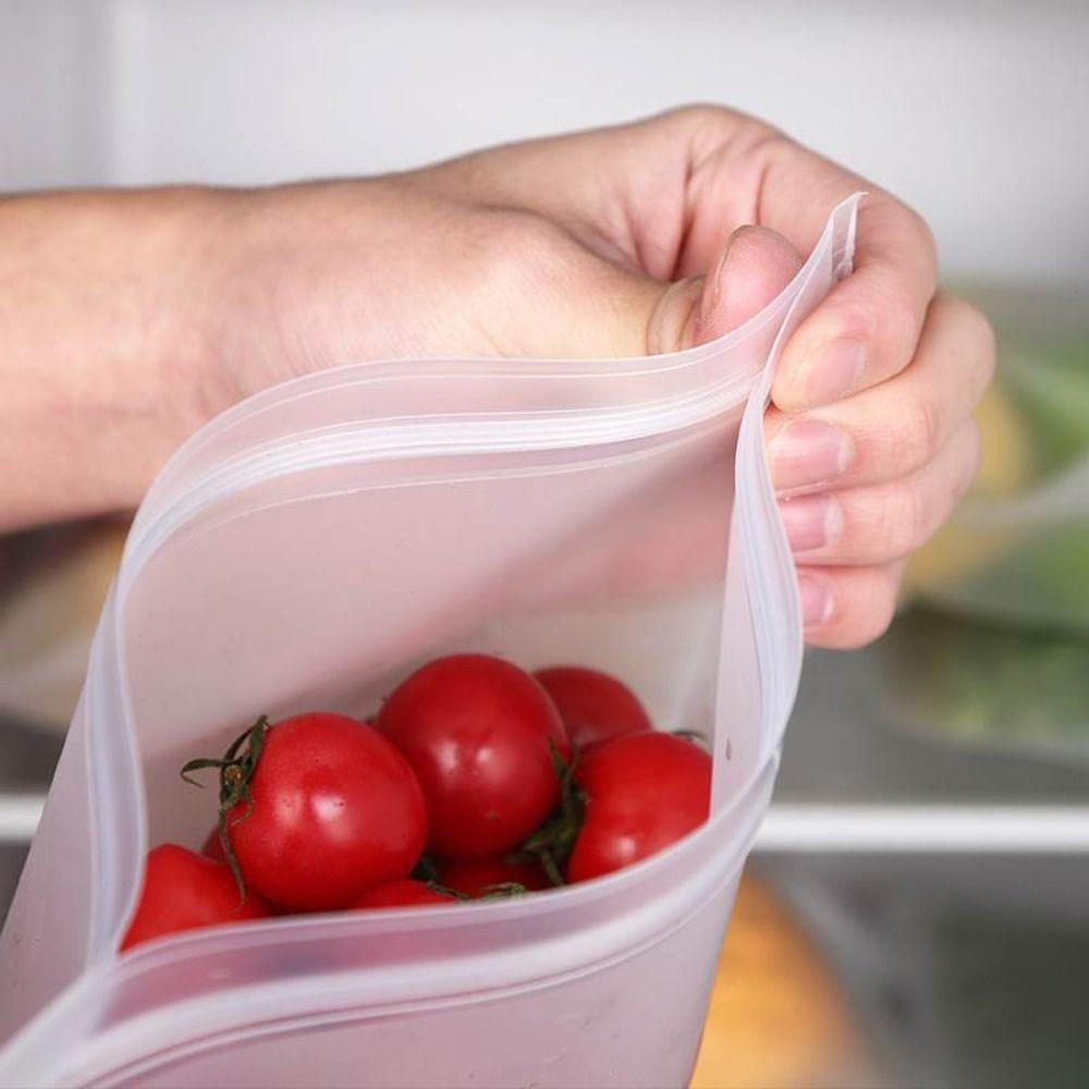 Silicone Food Storage Bag Freezer Pocket Reusable Fresh-Keeping Bag Vacuum Sealed Refrigerator Pouch Vacuum Fresh Sealed