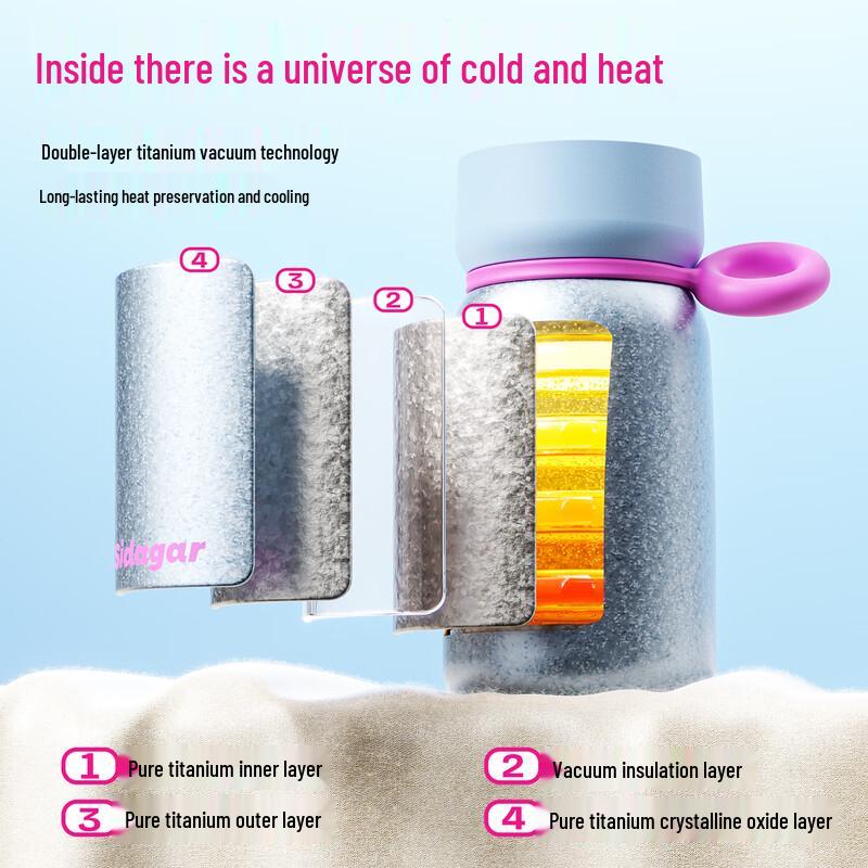 

Portable Pure Titanium Insulated Coffee Cup 350ml