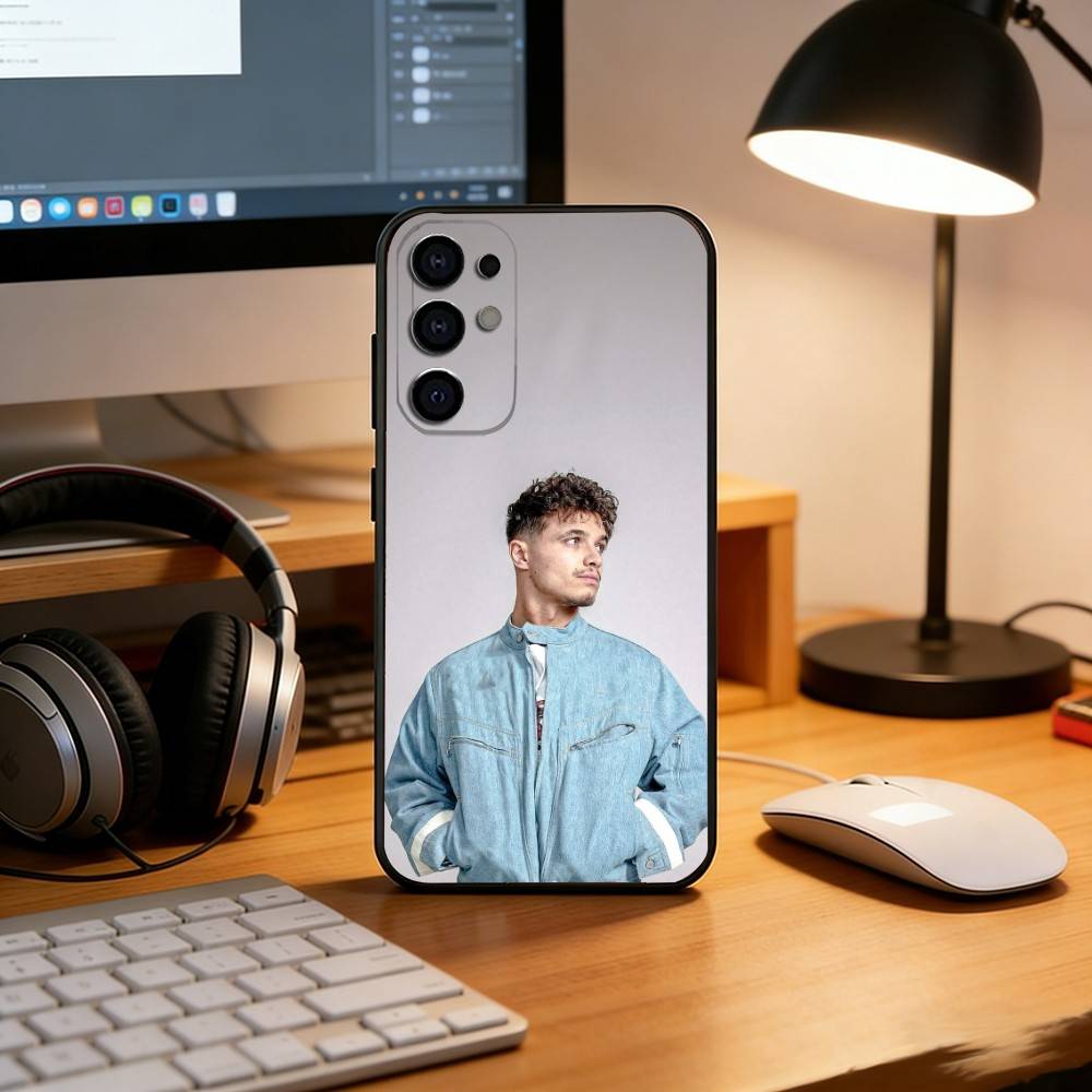 L-Lando Norris Phone Case For Samsung S25,S24,S21,S22,S23,S30,Ultra,S20,Plus,Fe,Lite,Note,10,Black Cover