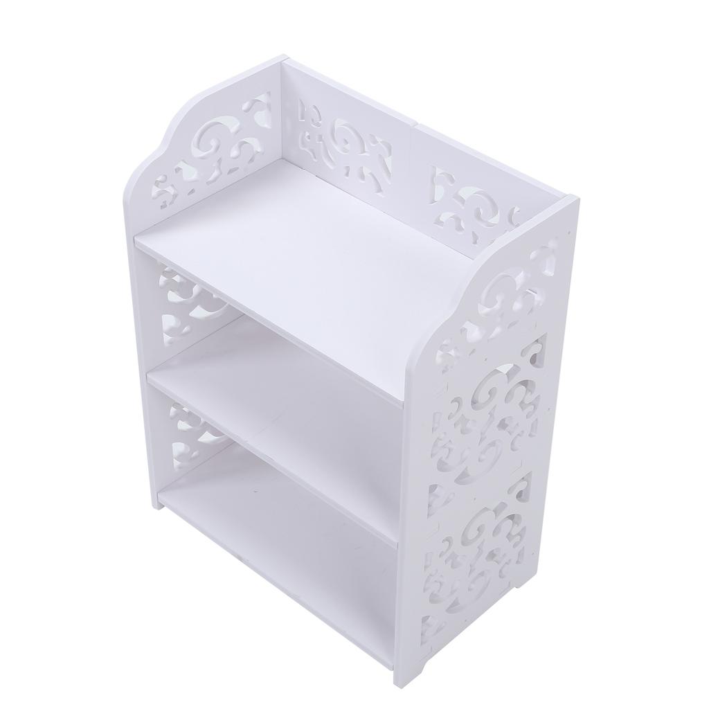 3 Tier Shoe Rack, Wooden White Shoe Rack, 15.7 X 9.1 X 20.1Inch White Shoe Rack for Entryway, Closet and Floor