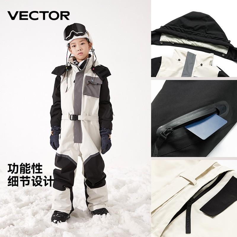 Kids Ski Suit Unisex Waterproof Windproof Thermal Snowsuit Children Outdoor Winter Sports
