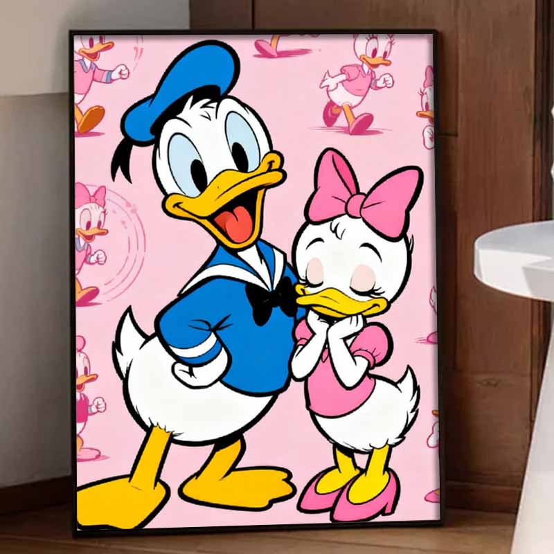 Disney Diamond Painting 5D DIY Donald Duck Daisy Duck Diamond Painting Art Diamond Painting Kit Adult/Beginner Gift Idea Home Decor