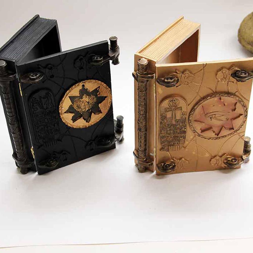 Wooden Vintage Storage Box Mummy's Book Of Death Resin Decoration Crafts Decorations Magic Hall I8H5