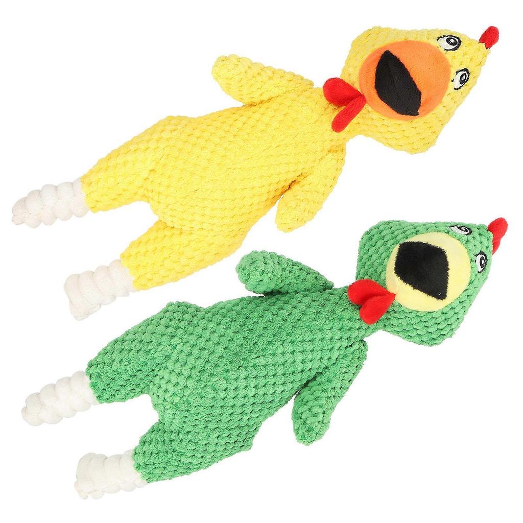 Funny Dog Squeaky Chicken Plush Chew Toys Pet Play Interactive Toys Pets Supplies