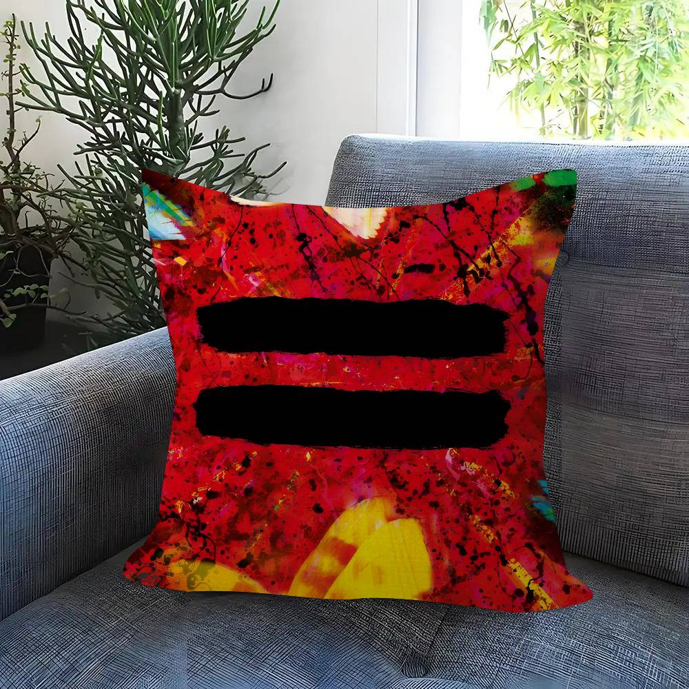 Pop Singer E-Ed S-Sheeran Play Double-Sided Printed Pillow Cover Short Plush Suitable Living Rooms Bedrooms Throw Cushion Cover