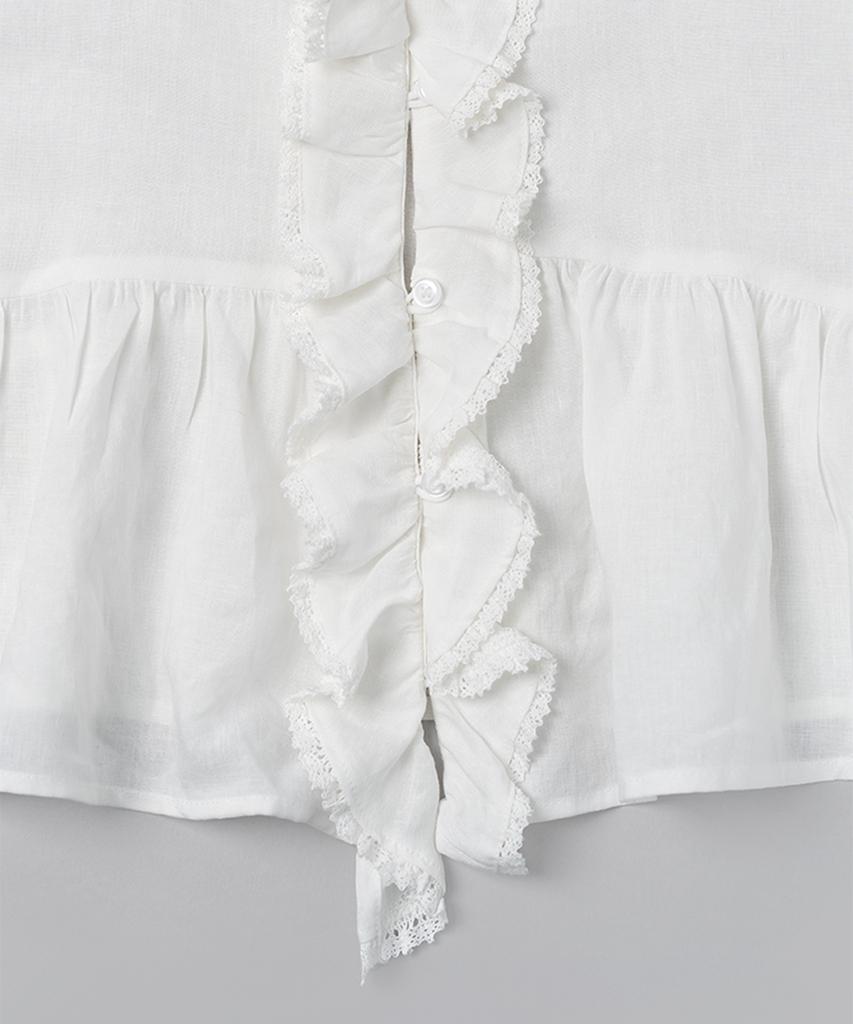 WITHOUT SUMMER Moi Ruffle Blouse_Ivory