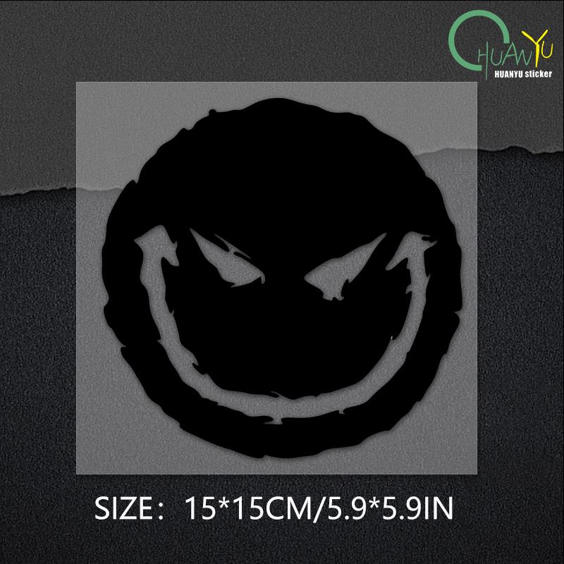 

Персонализированные наклейки на автомобиль Декоративные наклейки на мотоцикл Злое лицо Декоративные аксессуары Водонепроницаемая виниловая наклейка