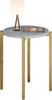 Modern Round Nightstand 35X35X46 Cm Metal Gold