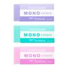 Tombow MONO Monocolors Set Eraser, 3-Color (Purple, Green, Pink) JCE-311X