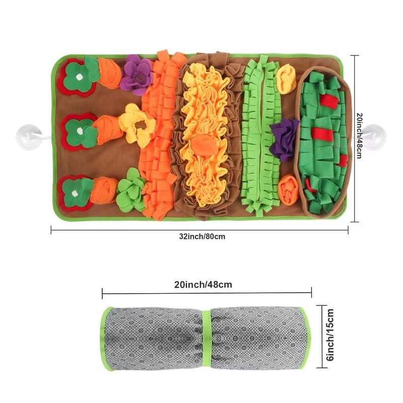 Pet Dog Snuffle Mat for Large Dogs Pet Feeding Cat Sniffing Mat Nosework Training Puzzle Toys оранжевый