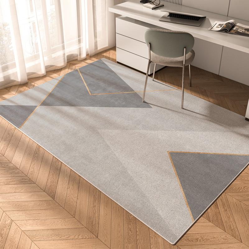 Minimalist Luxury Gray Loop-pile Carpet Living Room Sofa Bedroom Floor Mats Non-Slip Rug Perfect for Home Decoration
