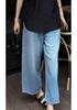 Autumn 2025 Women's High Waist Slimming Wide Leg Jeans - Fashionable Korean Style Cropped Pants
