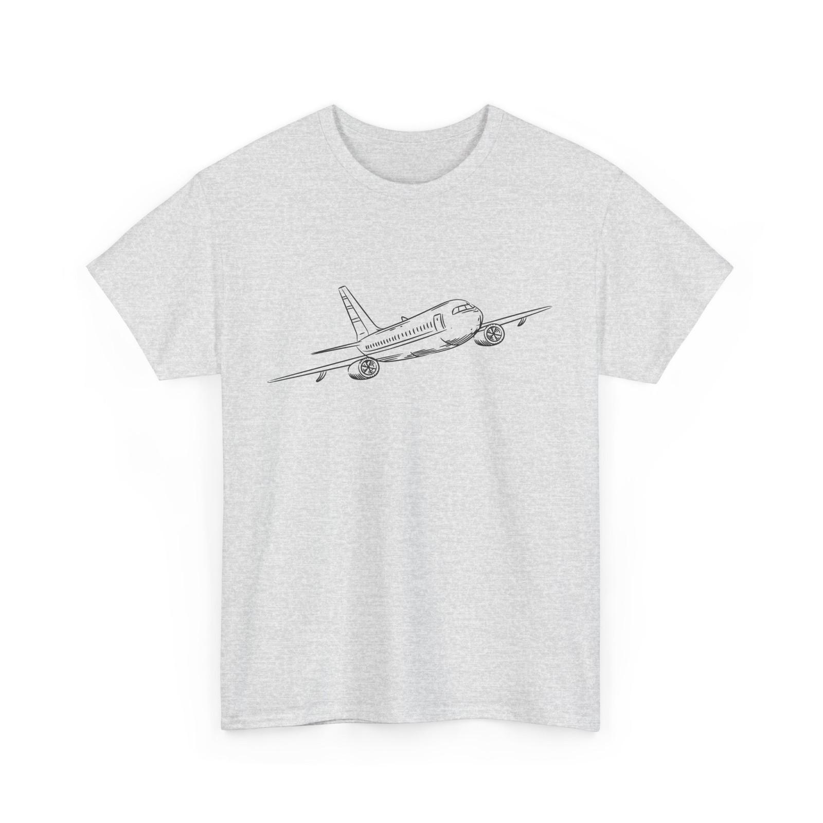 Airplane T-Shirt, Aviator Airplane Lovers Aviation Pilot Men Shirt M
