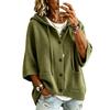 Women's Long Sleeve Button Front Hooded Knit Cardigan – Color Casual Fall Winter Outwear