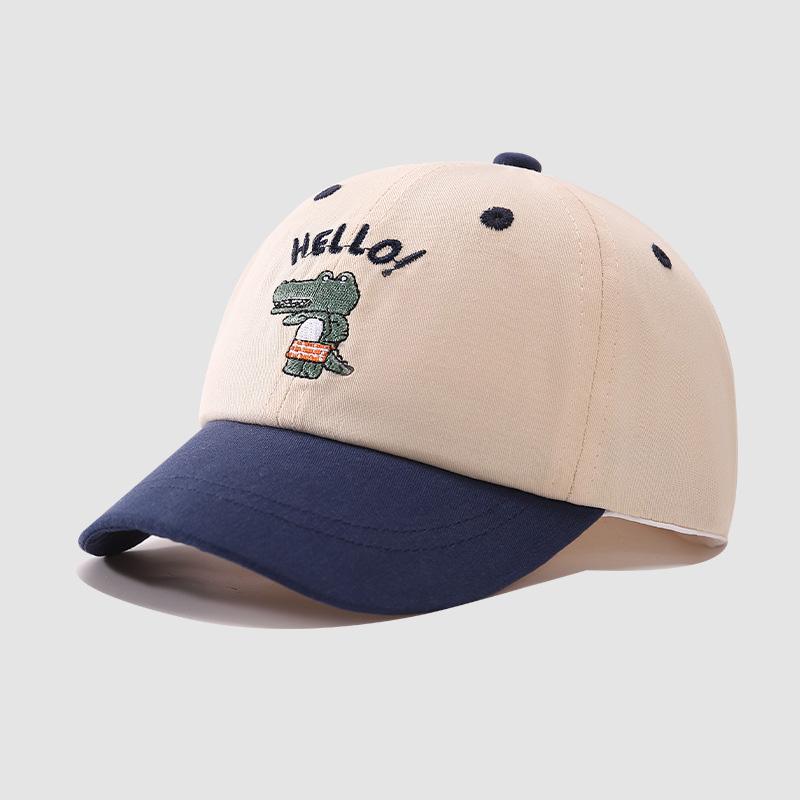 

Осенняя детская шапка с вышитым динозавром, детская бейсболка для мальчиков, хлопковые детские солнцезащитные шапки, кепки для малышей, детские аксессуары для детей 1-3 лет 1-3Y тёмно-синий