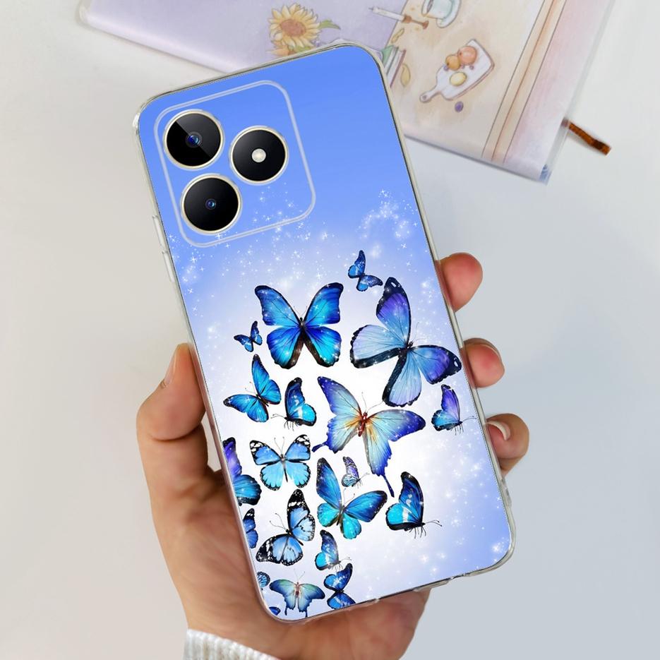 Etui na Realme Note 50 RMX3834 Uroczy Kot Malowane Pokrowiec Miękki Silikonowy Pokrowiec na Telefon Na Realme Note 50 Note50 Tylna Pokrywa 6.74'' Torby