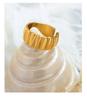 Marke Europäischer Stil Gerippter Streifen Offener Zeigefinger Ring - 18 Karat Gold Titanstahl Schmuck