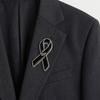 10 Piece Stylish Black Ribbon Badge For Cancer Awareness Programs And Formal Clothing Alloy Enamel Brooch Corsage Pin