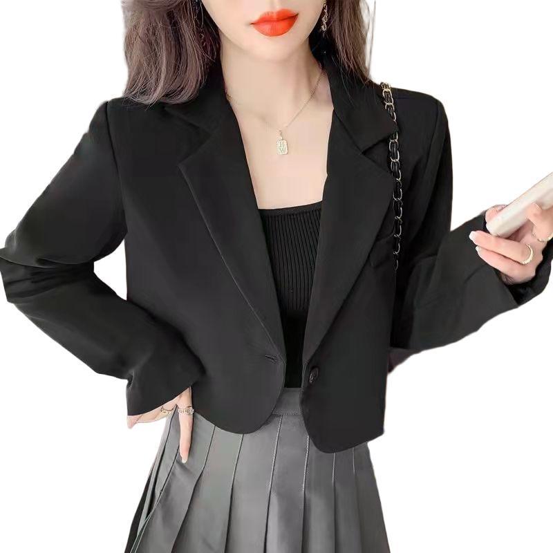 Chic Spring & Autumn Women's Loose Cropped Suit Jacket
