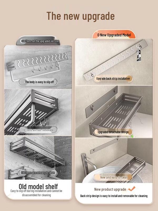 LIEI Badezimmer-Aufbewahrungsregal ohne Bohren