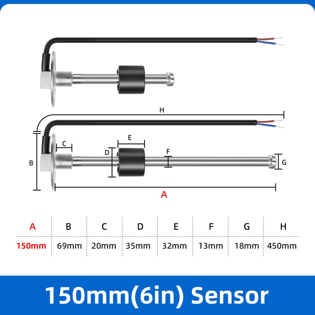 1pc Boat Car Fuel Level Gauge Meter Sensor 240-33ohm Fuel Level Sensor 100~550mm Fuel Sender Unit 12V/24V Oil Tank Level Sensors