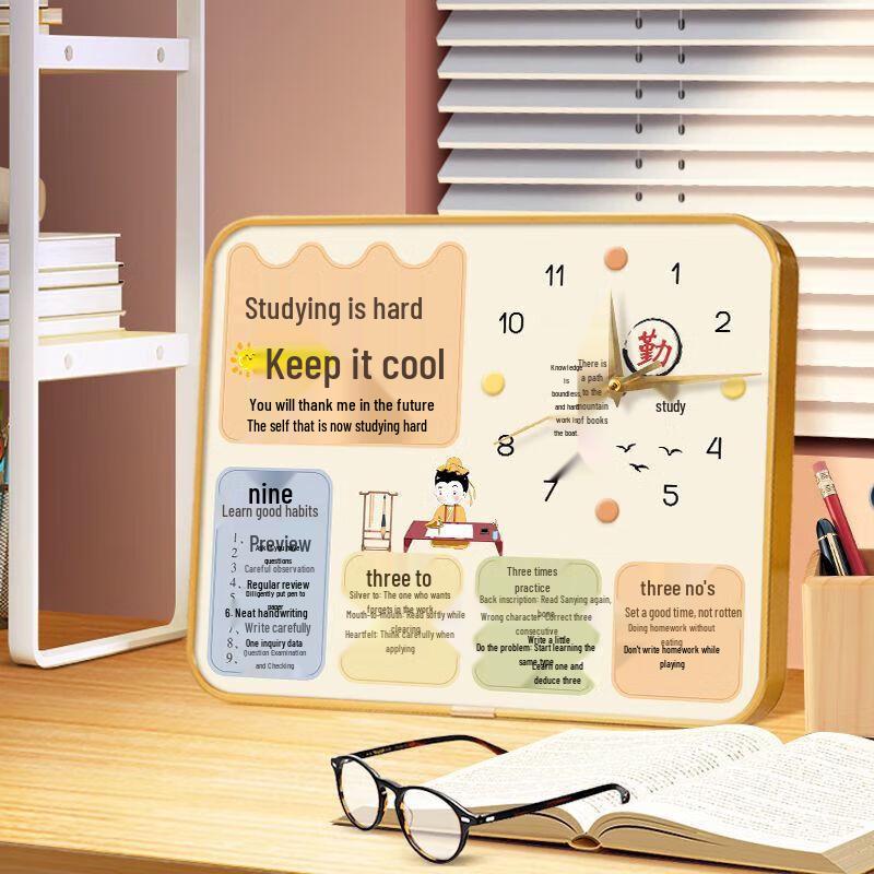 Inspirational Student Time Management Desk Clock