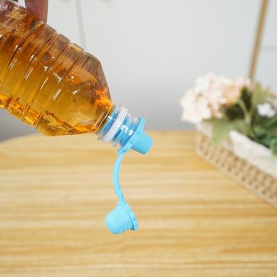 2PCS Anti-Spill Silicone Bottle Top Spout Silicone Leak Free Bottles Cover Fresh-keeping Colorful Bottle Lid Stopper Baby