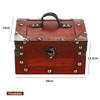 r_planning Retro Treasure Chest, Antique Wooden Storage Box, Domed with Rivets, Decorative