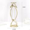 Plants Vase, Iron Dried Flower Vases Holder, Glass Plant Rack Stand for Home Desktop Decoration