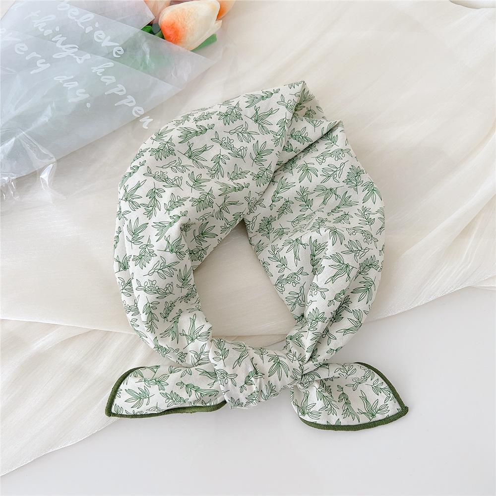58 Cotton Linen Small Square Silk Scarf for Women - Spring/Autumn/Summer Korean Style Headband & Decorative Scarf