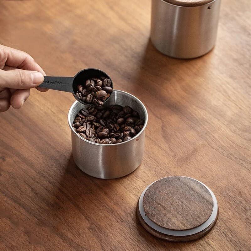 304 Edelstahl Kaffeedosen mit Deckel, Lebensmittelaufbewahrungsbehälter für Kaffeebohnen, Nüsse, Kekse, Müsli - Küchenwerkzeuge
