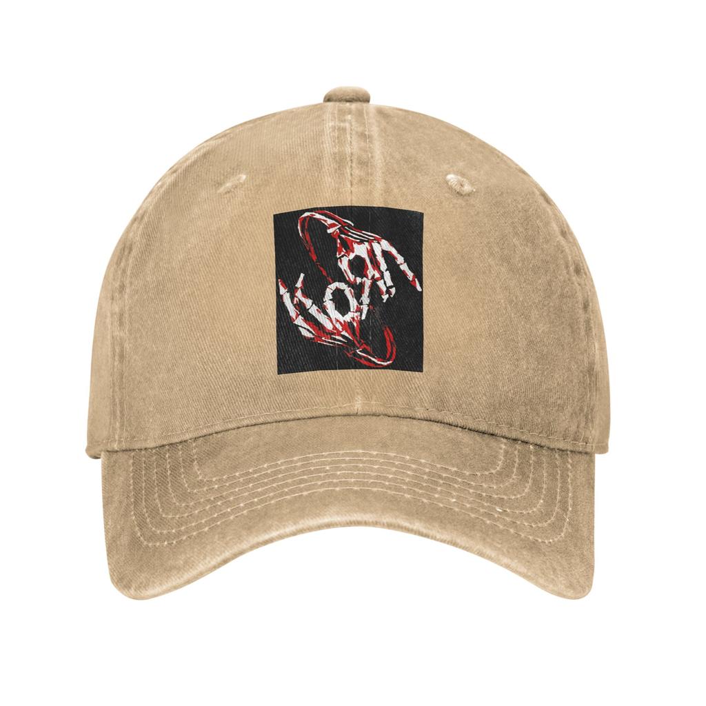 Korn Rockband Logo Gewaschene Jeans Kappe Lässige Baseballkappen Verstellbarer Hut Sommer Unisex Baseballkappen