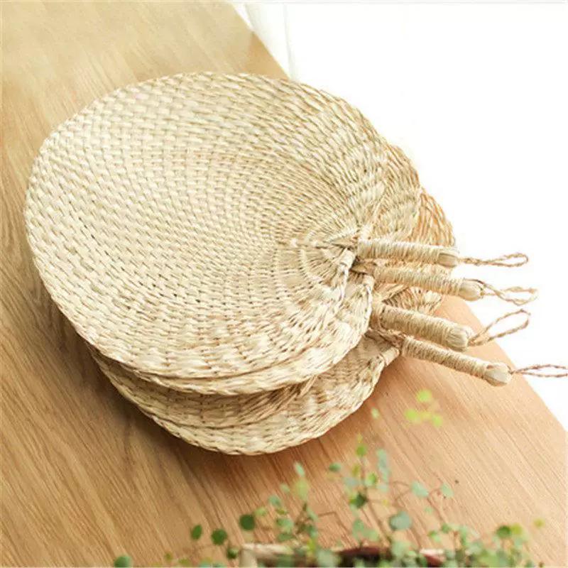 Traditional Handmade Woven Summer Fan, Banana Leaf Fan, Senior's Fan, Handmade Fan for Summer, Children's Fan