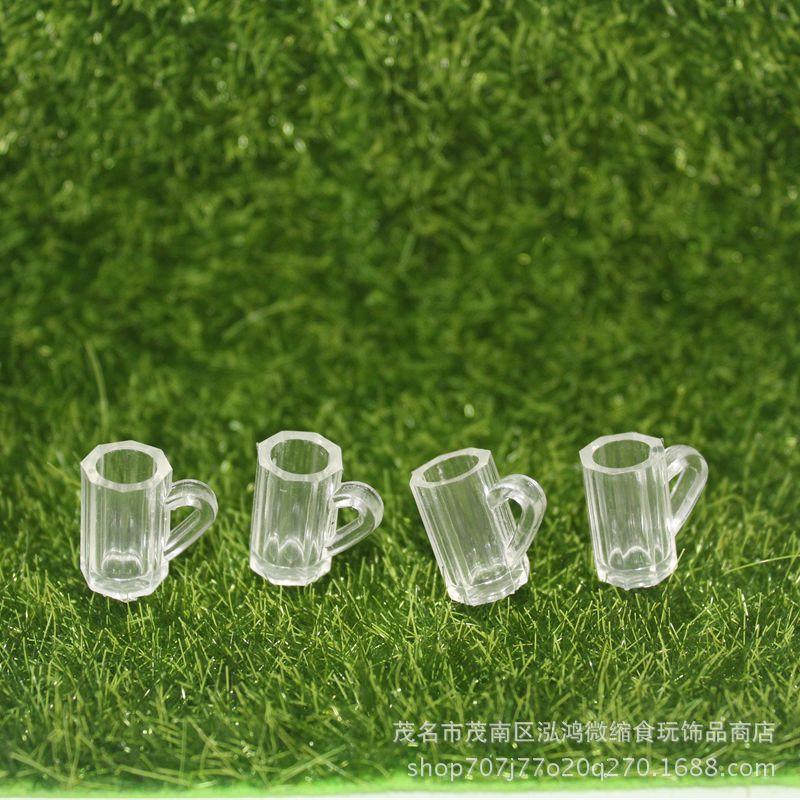 Japanese Dollhouse Accessories: Children's Pretend Play Educational DIY Mini Beer Mug Model.