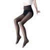 Transparente schwarze Leggings mit hoher Taille für Damen – Wasserleichter Stil, Samtstrumpfhose für Herbst/Winter, Bauchstütze, hauttransparent.