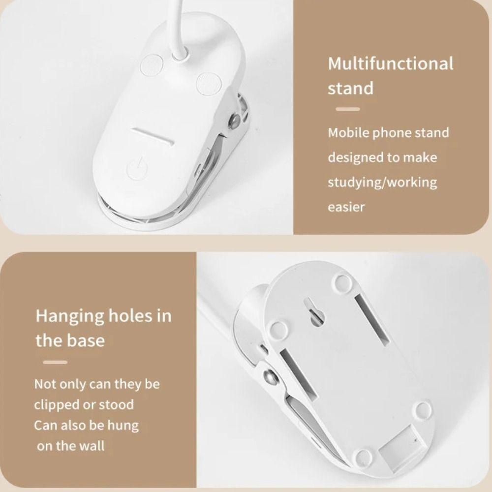 With Clip Table Lamp USB Charging Desk Lamp Multifunctional LED Light  Office Work