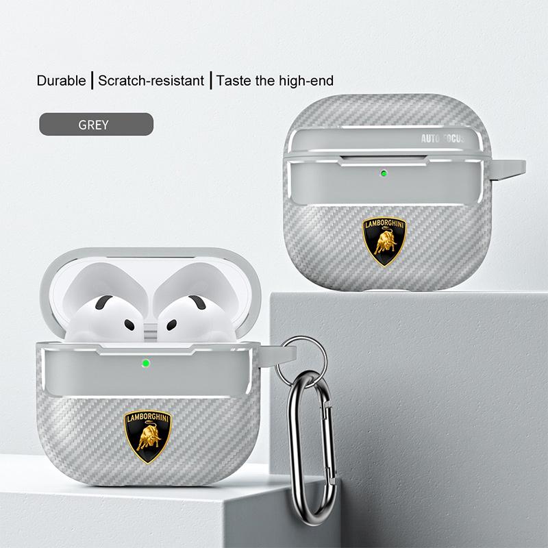 Soft Earphone Case For Apple AirPods 4 2024 Cover for Airpod Pro 1 2 3 4th With keyring For Lamborghini URUS Huracan Aventador EE4
