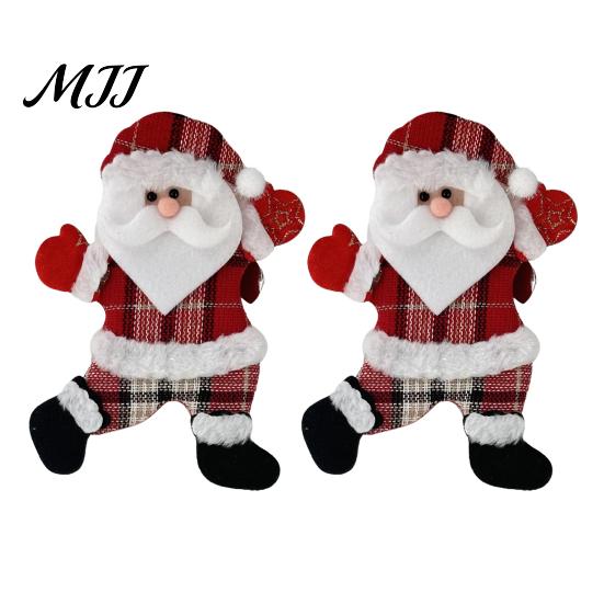 Playful Doll Curtain Buckles for Holiday 2Pcs Christmas Santa Tiebacks, Dancing Reindeer Holdders, Metal Clip Theme Holders Office Cute Bear Holdbacks