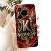 For Huawei Pura 70 Clear Case Aesthetic Luxury Crown Fashion A-Z Letters 2D Painted Soft Casing For Huawei ADY-LX9 ADY-AL00