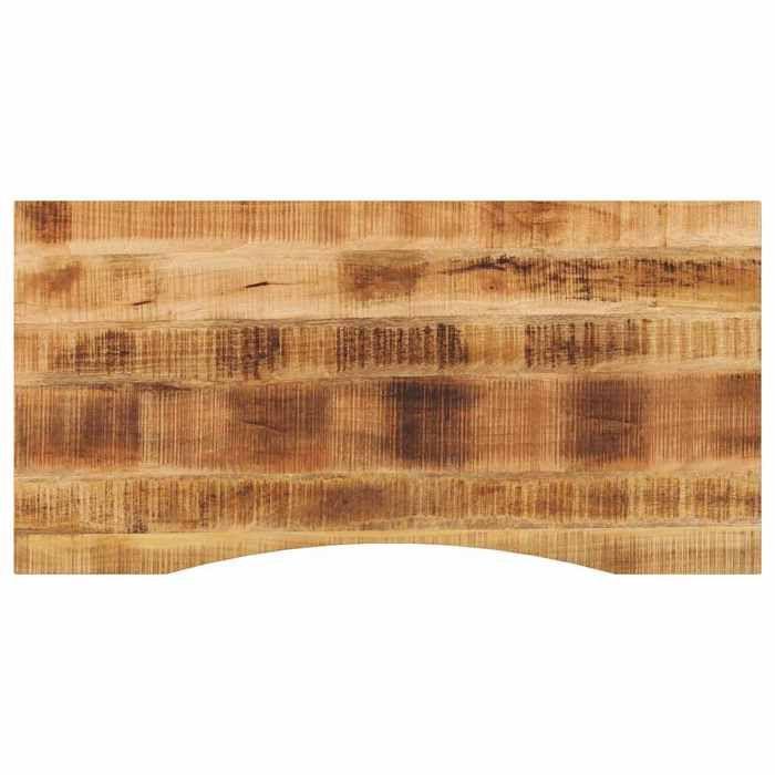 VidaXL Dessus de bureau avec courbe 120x50x2,5 cm manguier massif brut, dessus de table de remplacement, dessus de table de 370181